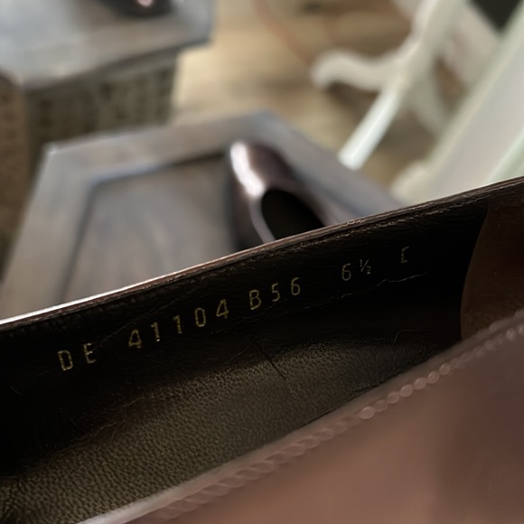 🔥Salvatore Ferragamo, brown shimmer metallic block heel - Picture 10 of 12